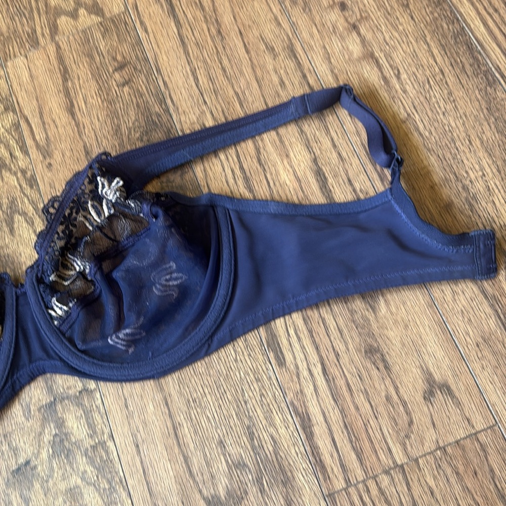 Wacoal Lace Bra 36DD 85569 underwire unlined comfy coverage floral sexy casual - Picture 6 of 9